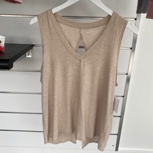 ❌ SOLD ❌ All About It Split Back Tank - Oatmeal